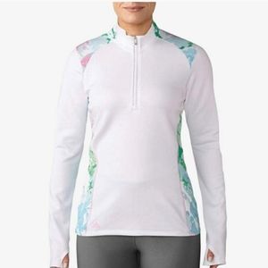 Adidas Golf Layering Resort White 3/4th Zip Pullover Sweater Size Small